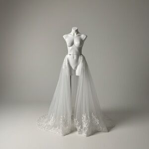 Bridal Lace Overlay Skirt